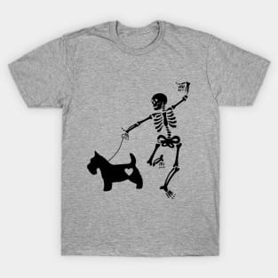 Scottie skull halloween Scottish Terrier T-Shirt